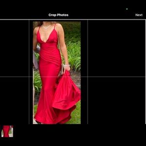 Jessica Angel gorgeous red dress. , size 4 , beautiful train and bustled.